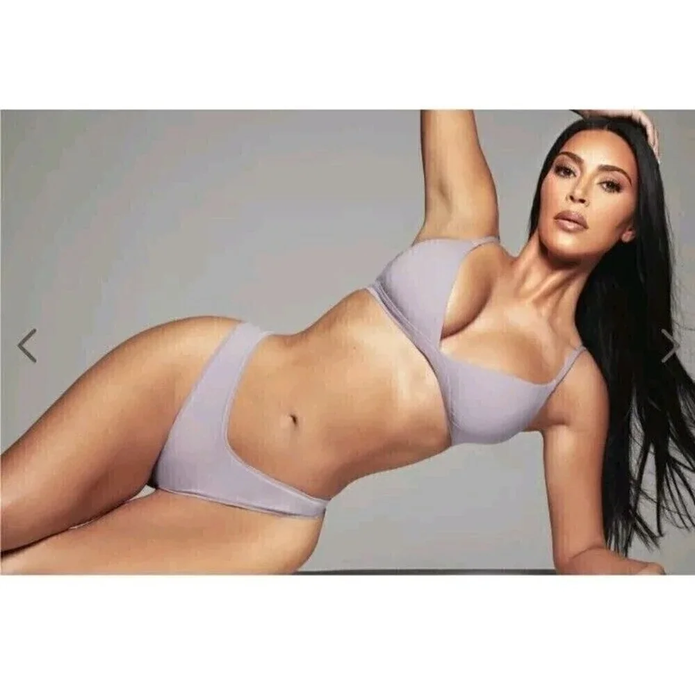 SKIMS Cotton Jersey Dipped Thong Iris Mica Size 3XL